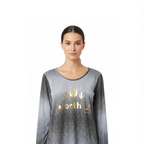 BLUSA POLERA MANGA LARGA GRIS