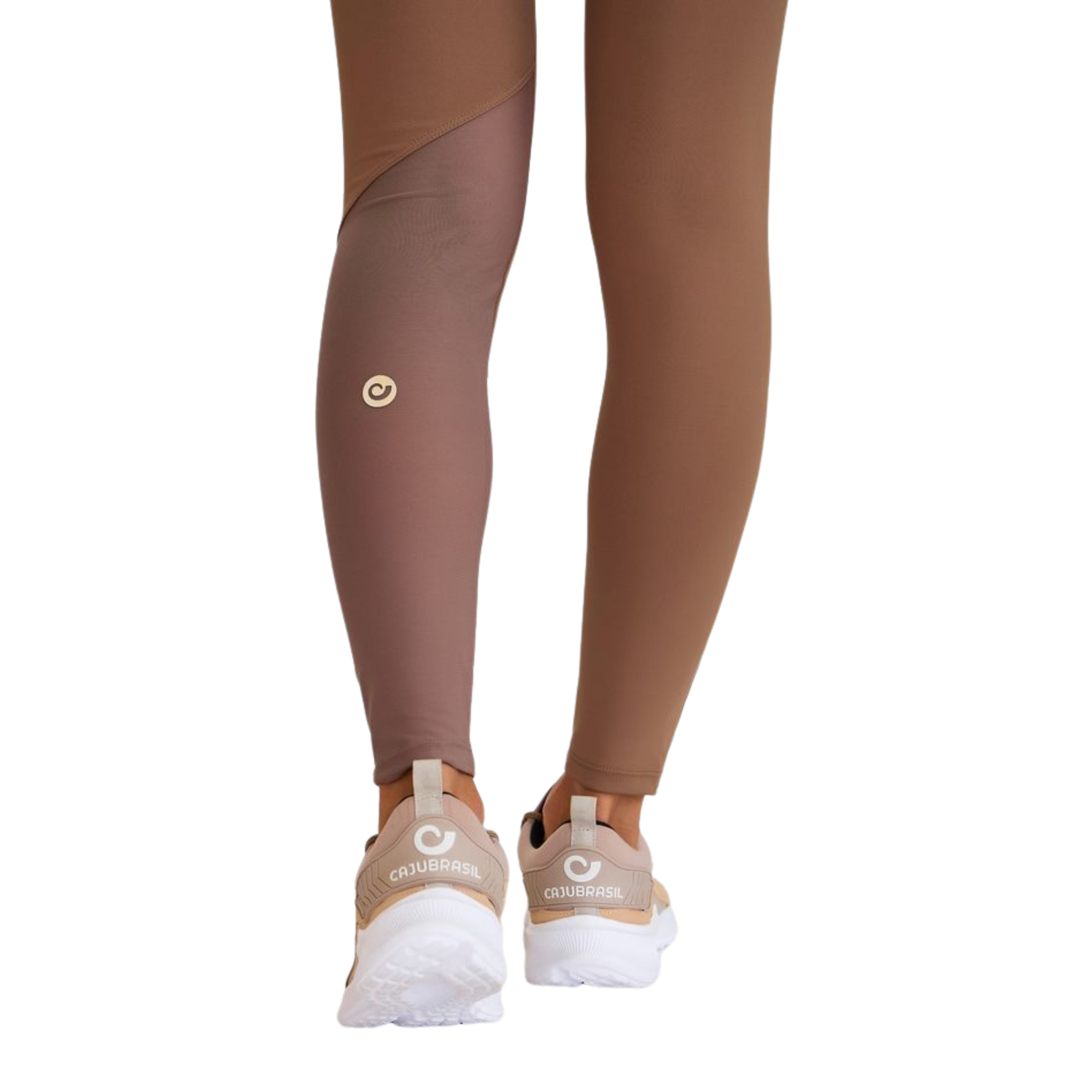 LEGGINS CON TULL MARRON