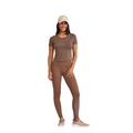 LEGGINS CON TULL MARRON