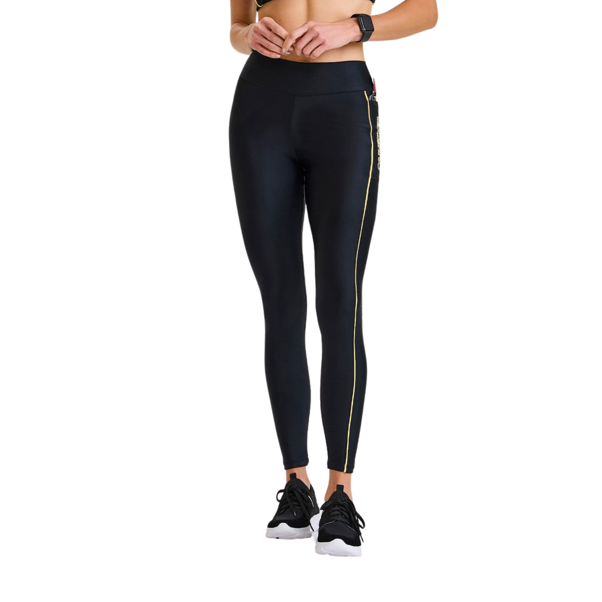 LEGGINS ATLETICA CON BOLSILLO LATERAL NEGRO
