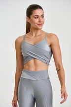 LEGGINS ACANALADOS CON CINTURA ASIMETRICA