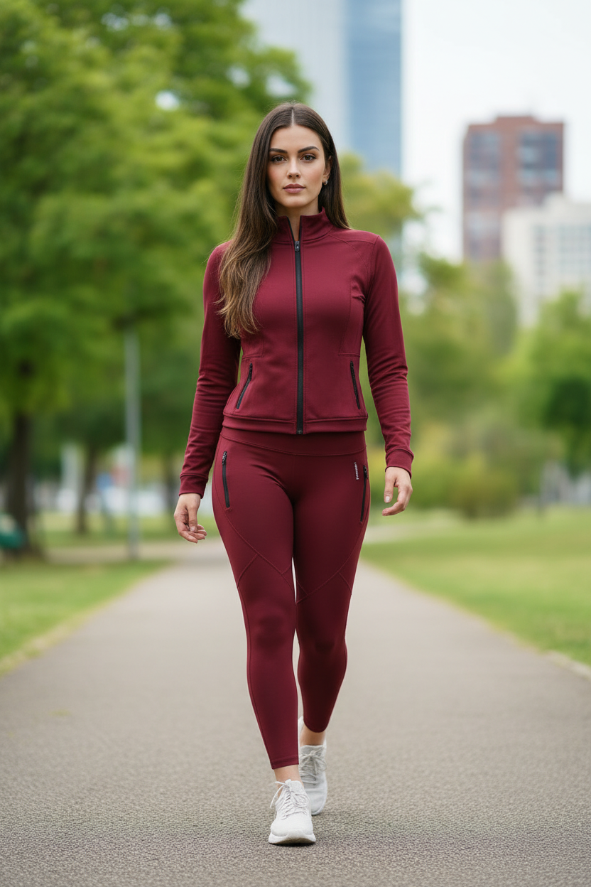 POLERON ATHLETIC CON PUÑO BURDEO
