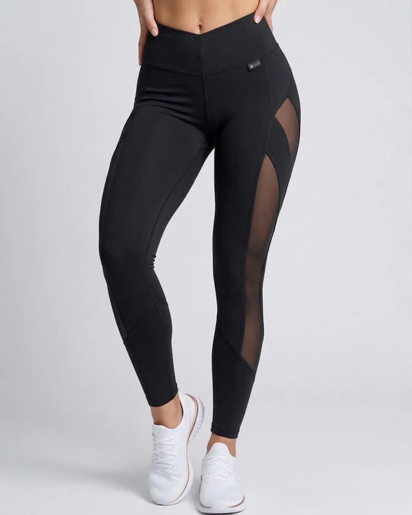 LEGGINS DEPORTIVO CON MALLAS LATERALES Y EFECTO PUSH UP