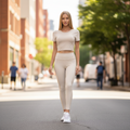 CROPPED BLOCKSUNDRY BEIGE