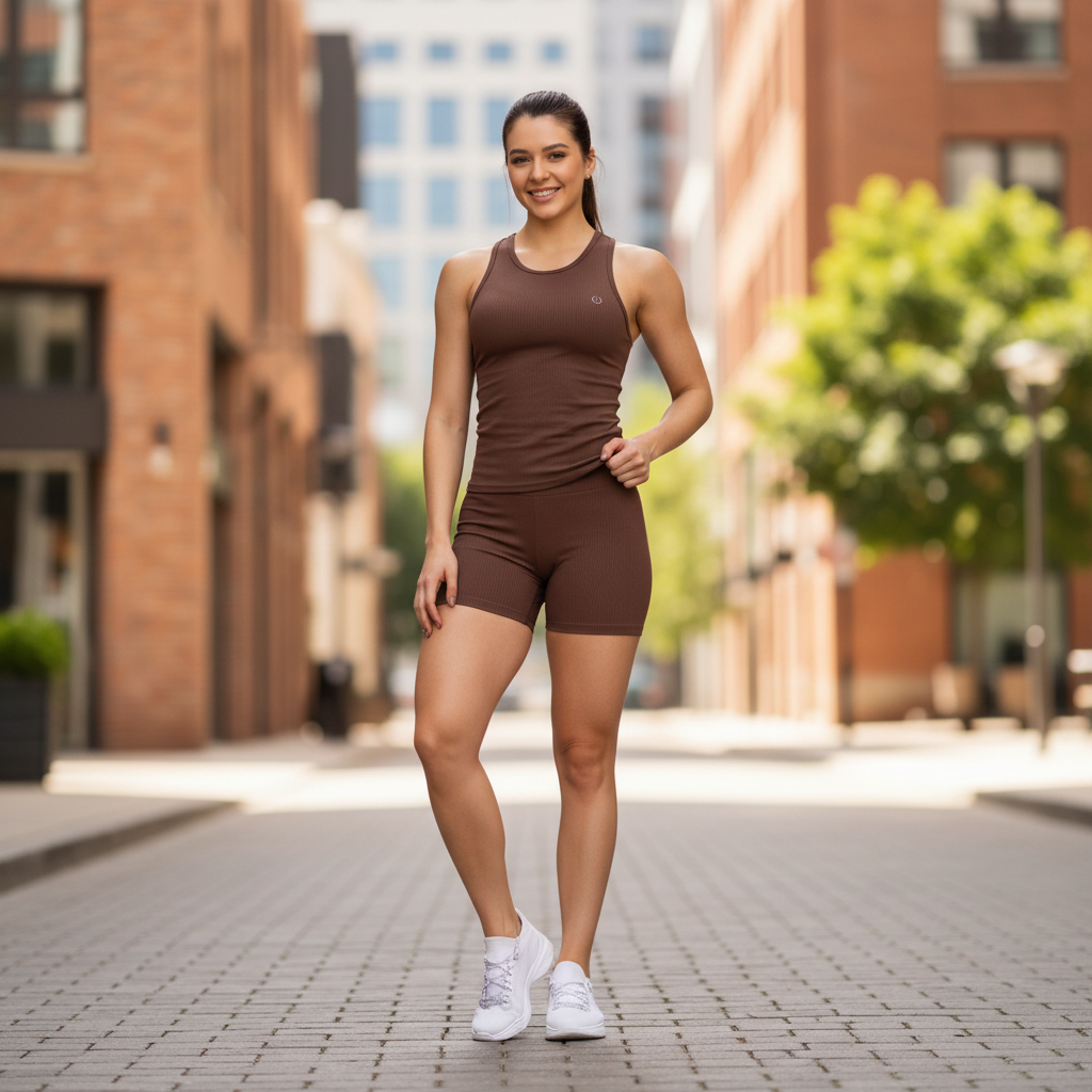 CAMISETA UV CLASICA MARRON