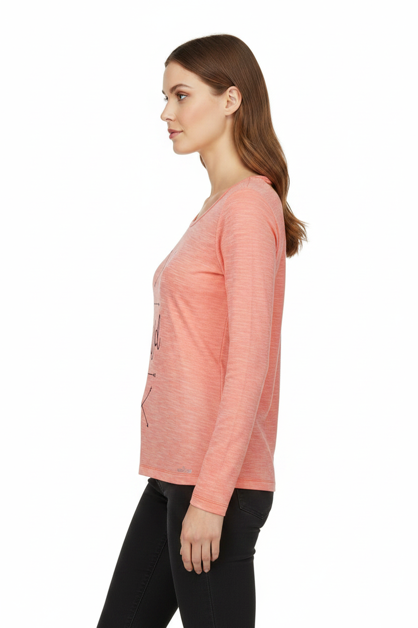 BLUSA MANGA LARGA CORAL